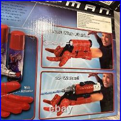 Vintage Lot Of 2 Spider-Man Movie Dual Action Web Blaster Marvel Toy Biz Raimi