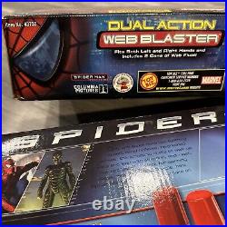 Vintage Lot Of 2 Spider-Man Movie Dual Action Web Blaster Marvel Toy Biz Raimi
