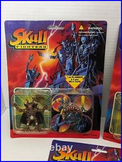 Vintage Lot Of 3 Chap Mei Skull Fighters Slammer And Milk Caps New