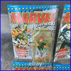 Vintage Lot of 4 1990's Toy Biz Marvel Super Heroes Vintage Figures NIB Punisher