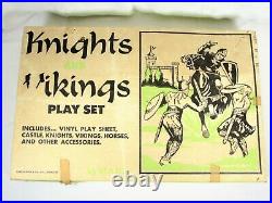 Vintage Louis Marx Castle Playset Vikings & Knights 4743 75 Figures With Box