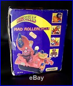 Vintage MADBALLS Popping Poppers Action Figure ROLLERCYCLE & HORN HEAD Toy MIB