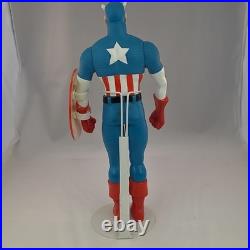 Vintage MARVEL Captain America Figure 1991 Blue Red White Plastic Comic Heroes