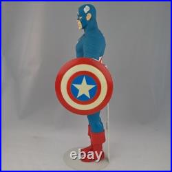 Vintage MARVEL Captain America Figure 1991 Blue Red White Plastic Comic Heroes