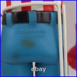 Vintage MARVEL Captain America Figure 1991 Blue Red White Plastic Comic Heroes