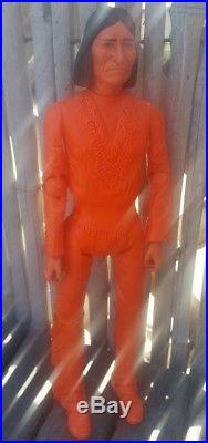 Vintage MARX toy Orange GERONIMO & COMANCHE Horse Johnny West action figure set