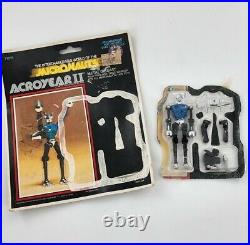 Vintage MICRONAUTS Mego Corp 1978 Blue Acroyear II 2 Complete Figure Toy Package