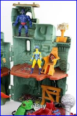 Vintage MOTU He-Man Castle Grayskull Lot with Action Figures & Vehicles 80's Toy