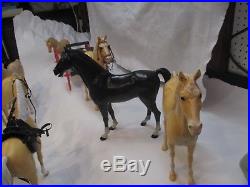 Vintage Marx 1960's HUGE LOT Johnny West Figures Horses Tack Wagon & Accessories