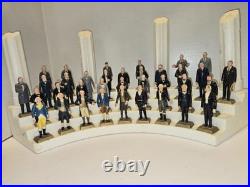 Vintage Marx 36 Labeled US President Figurines Set with Stand & Pillars Complete Vintage Marx 36 Labeled US President Figurines Set with Stand & Pillars Complete