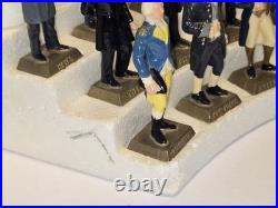 Vintage Marx 36 Labeled US President Figurines Set with Stand & Pillars Complete Vintage Marx 36 Labeled US President Figurines Set with Stand & Pillars Complete