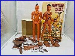 Vintage Marx Johnny West. Fighting Eagle Figure Fort Apache Fighters with Box
