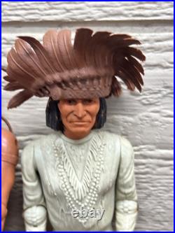Vintage Marx Native American Figure lot Of 3