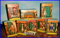 Vintage Marx TV Tinykins Flintstones Boxed Plastic Figures Complete Set of 8