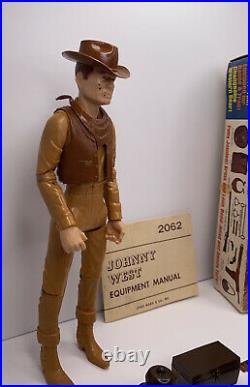 Vintage Marx Toys Johnny West Cowboy 11 Action Figure 2062 withBox/Accessories