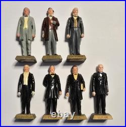 Vintage Marx US Presidents 35 Figures with Stand Washington JFK FDR Jefferson