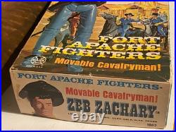 Vintage Marx Zeb Zachary Action figure complete in box Fort Apache Fighters Vintage Marx Zeb Zachary Action figure complete in box Fort Apache Fighters