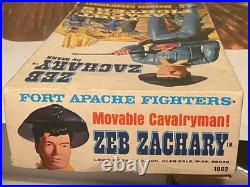 Vintage Marx Zeb Zachary Action figure complete in box Fort Apache Fighters
