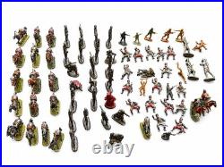 Vintage Medieval Castle Diorama 68 Metal Toy Soldiers Cavalry Military Army Lot