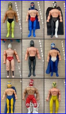 Vintage Mexican Toy Lot Wrestling Action Figures 20+