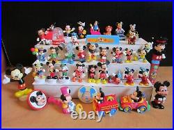 Vintage Mickey Mouse Disney Toy Figure Lot of 38-Some Pieces are Rare-Nice Lot