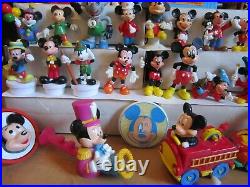 Vintage Mickey Mouse Disney Toy Figure Lot of 38-Some Pieces are Rare-Nice Lot