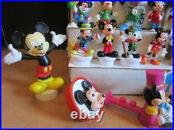 Vintage Mickey Mouse Disney Toy Figure Lot of 38-Some Pieces are Rare-Nice Lot