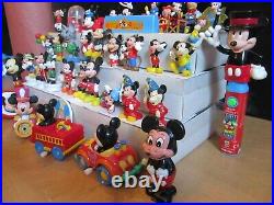 Vintage Mickey Mouse Disney Toy Figure Lot of 38-Some Pieces are Rare-Nice Lot