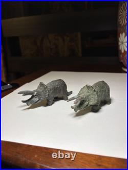 Vintage Mid-Century Cast Metal Dinosaur Figurines Lot of 6 SRG Sell Rite Style