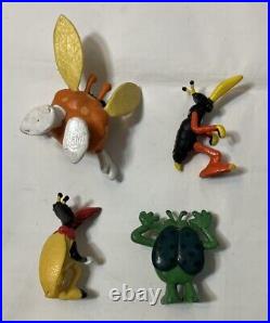 Vintage Mini PVC Figure Lot Raid Advertising Roach Bug Insect Mascot Insecticide