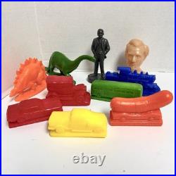 Vintage Mold-A-Rama Plastic Toy Lot of 10 Collection Variety Of Molded Lot (t)