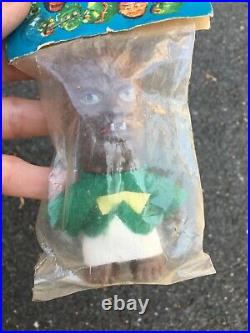 Vintage Monster Men WOLFMAN Toy MIP Wolf Man Hong Kong 60s NIk Troll Doll Figure