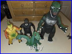 Vintage Monster Toy Action Figure Imperial Godzilla Lot 1980'S original 9-13