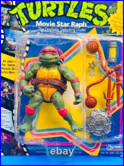 Vintage Movie Star Raph Teenage Mutant Ninja Turtles Figure 1991 NEW MOC