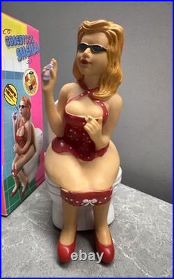 Vintage NOS Plastic Funny Action Toy Busy Lady