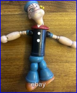 Vintage Original 1932 Popeye the sailor Chein 8 Wooden Figure