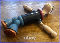 Vintage Original 1932 Popeye the sailor Chein 8 Wooden Figure