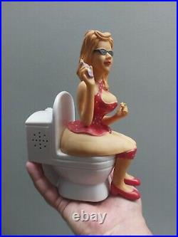 Vintage Plastic Funny Action Toy Busy Lady