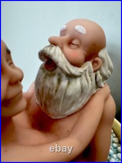 Vintage Plastic Funny Action Toy Sexual Life Of Old Couple