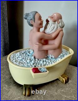 Vintage Plastic Funny Action Toy Sexual Life Of Old Couple