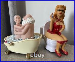 Vintage Plastic Funny Action Toy Sexual Life Of Old Couple