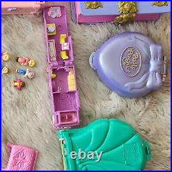 Vintage Polly Pocket Lot, Bluebird 9 Compacts, 34 Figures + extras