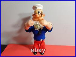 Vintage Popeye 11 inch Wind Up Mechanical Figure West Germay WORKS SEE VIDEO