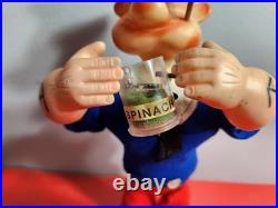 Vintage Popeye 11 inch Wind Up Mechanical Figure West Germay WORKS SEE VIDEO