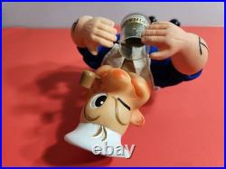 Vintage Popeye 11 inch Wind Up Mechanical Figure West Germay WORKS SEE VIDEO