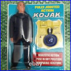 Vintage RARE 1976 KOJAK Action figure 8 TV Show 1976 Excel Toy new in package