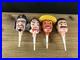 Vintage Rare Lot Of 4 Brain Suckers Toy Figures/lollipops Head Opens/eyes Move