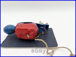 Vintage Reindeer Products Wang Pilot Toy Parachute Figure Celluloid Aviation