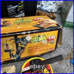 Vintage Remco CSF Batman Batcopter battery operated playset Paper Figures Box