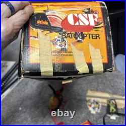 Vintage Remco CSF Batman Batcopter battery operated playset Paper Figures Box